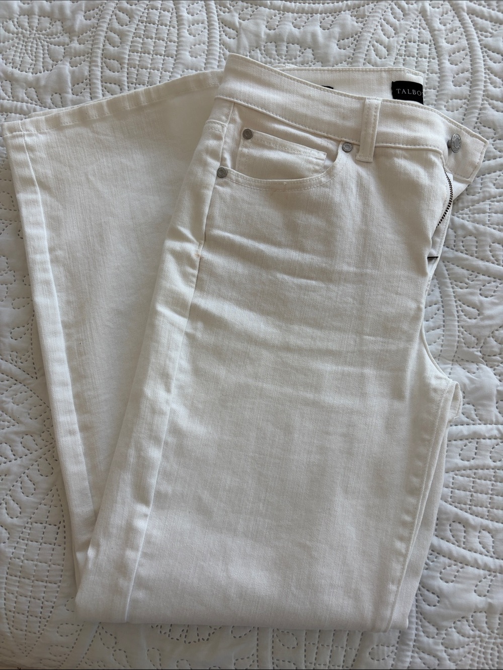 Talbots White Straight-Leg Jeans